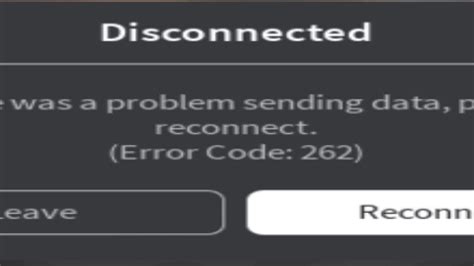 I haven't received any such reports prior to today, and I'm seeing it myself. . Roblox error code 262
